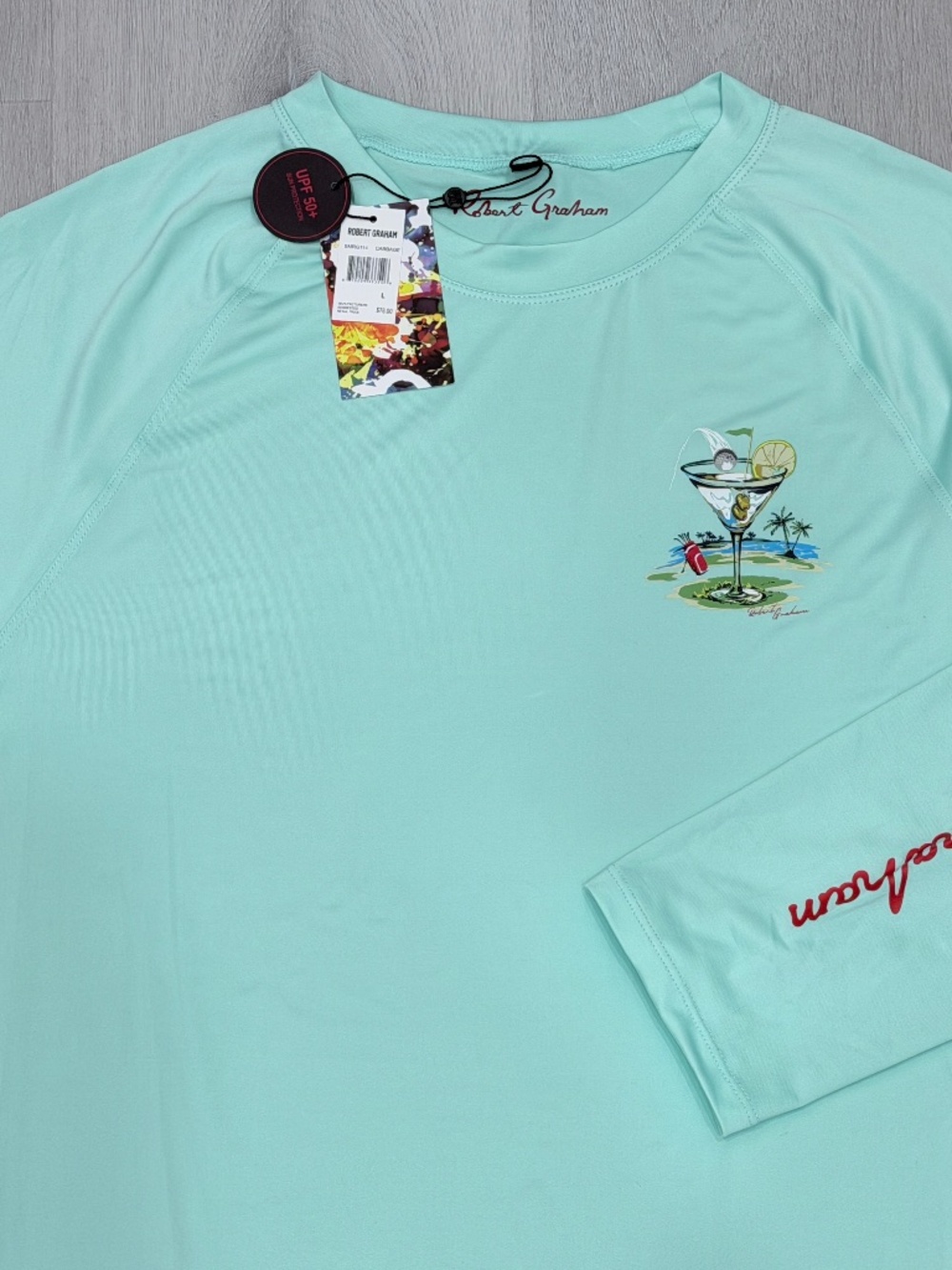 Robert Graham Long Sleeve UPF 50+ Performance Men’s Shirt Cabbage L